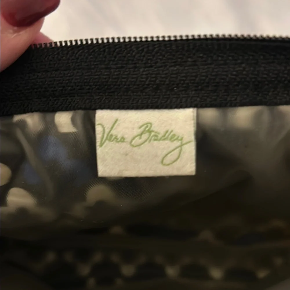 Vera Bradley Canterbury, cobalt cosmetic bag Black White Blue make up bag